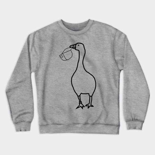 White Goose Steals Hat Minimal Line Crewneck Sweatshirt by ellenhenryart